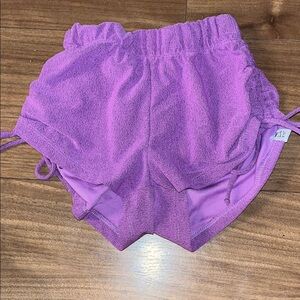 Purple Kids Terry Cloth Shorts